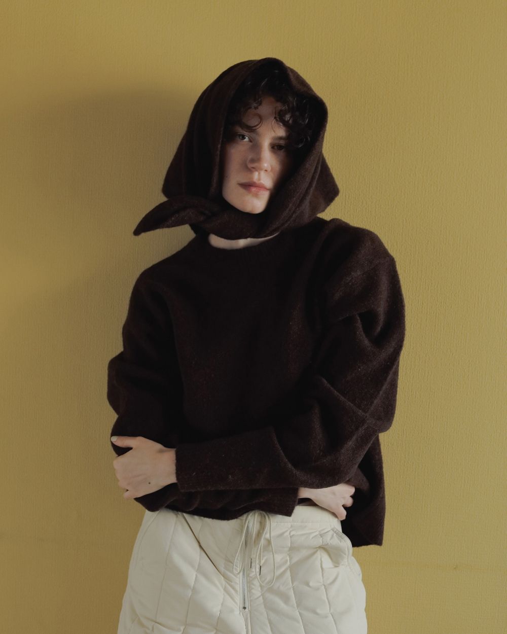 Layered Scarf Knit Layered Scarf Knit,レイヤードスカーフニット,62520528,トップス,ニット,ニットトップス,プルオーバー,ànuke,アンヌーク,lifes,ライフズ,25aw