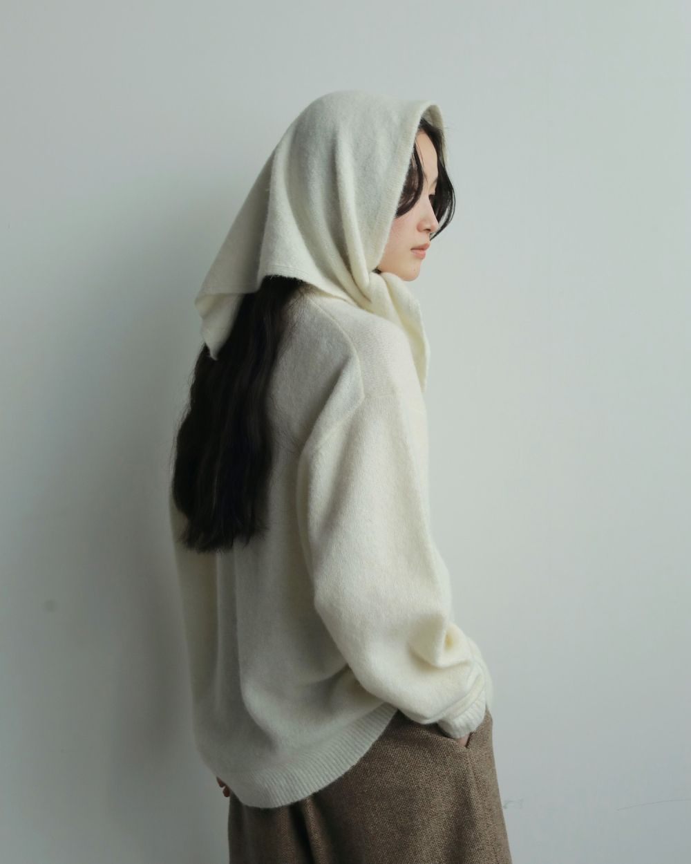 Layered Scarf Knit Layered Scarf Knit,レイヤードスカーフニット,62520528,トップス,ニット,ニットトップス,プルオーバー,ànuke,アンヌーク,lifes,ライフズ,25aw