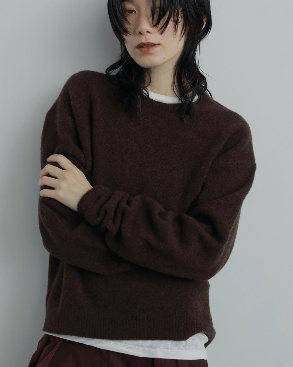 Layered Scarf Knit Layered Scarf Knit,レイヤードスカーフニット,62520528,トップス,ニット,ニットトップス,プルオーバー,ànuke,アンヌーク,lifes,ライフズ,25aw