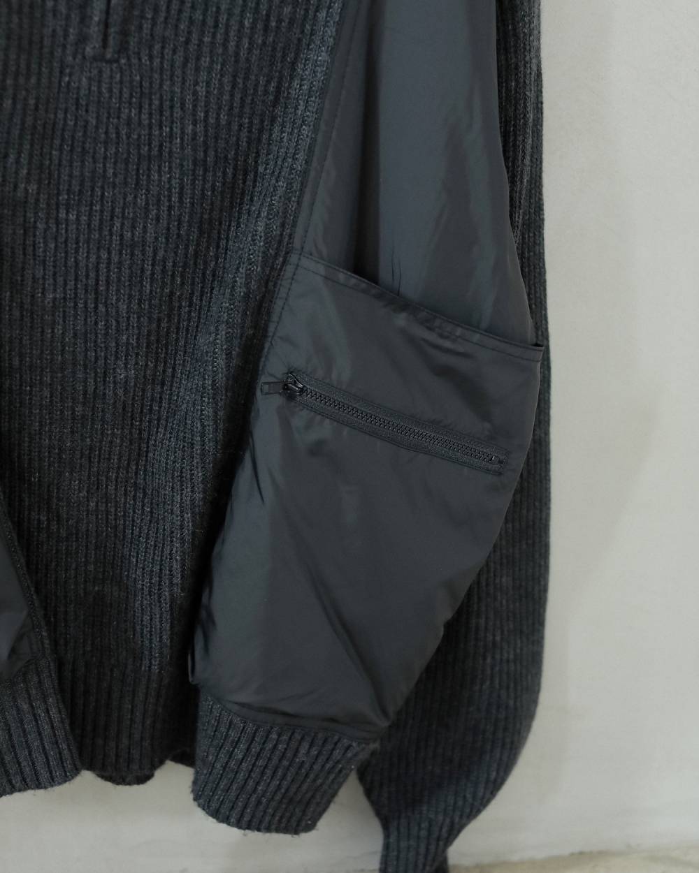 Halfzip Docking Knit Halfzip Docking Knit,ハーフジップ ドッキング ニット,62520718,ハーフジップトップス,トップス,ニット,ニットトップス,ànuke,アンヌーク,lifes,ライフズ,25aw