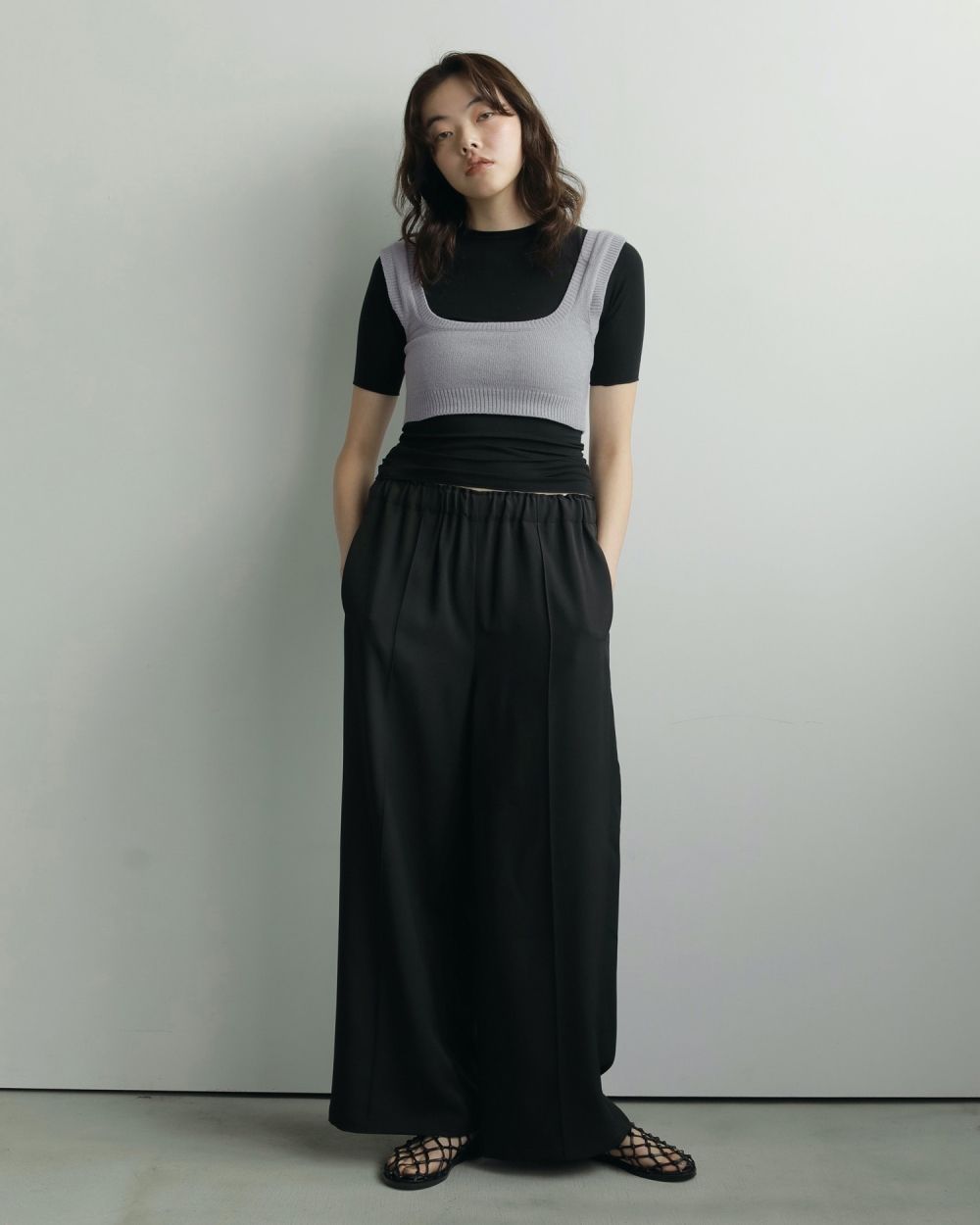 Velour Knit Tanktop Velour Knit Tanktop,ベロア ニット タンクトップ,62520535,トップス,タンクトップ,タンク,ベロア素材,レイヤード,ànuke,アンヌーク,lifes,ライフズ,25aw