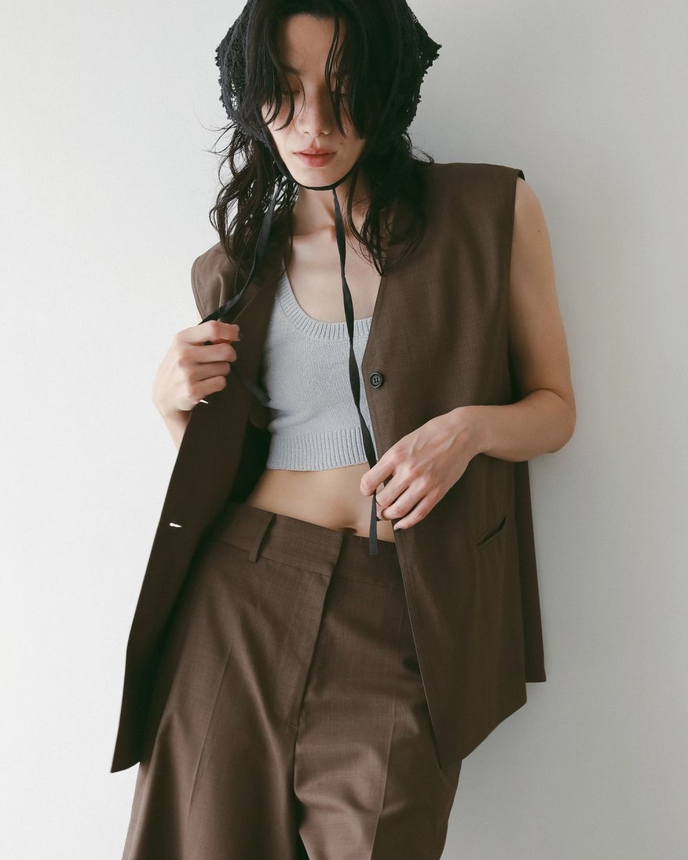 Velour Knit Tanktop Velour Knit Tanktop,ベロア ニット タンクトップ,62520535,トップス,タンクトップ,タンク,ベロア素材,レイヤード,ànuke,アンヌーク,lifes,ライフズ,25aw