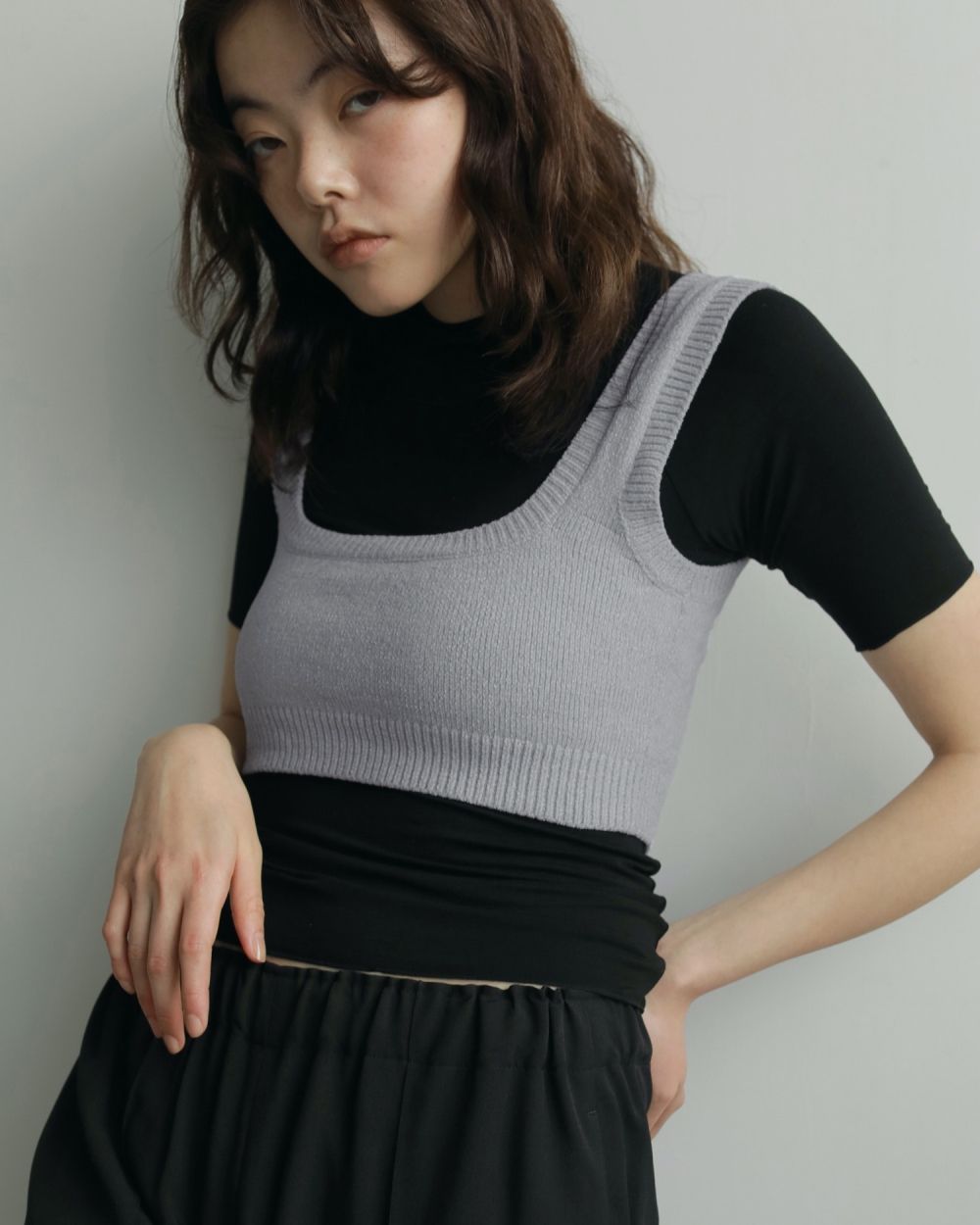 Velour Knit Tanktop Velour Knit Tanktop,ベロア ニット タンクトップ,62520535,トップス,タンクトップ,タンク,ベロア素材,レイヤード,ànuke,アンヌーク,lifes,ライフズ,25aw