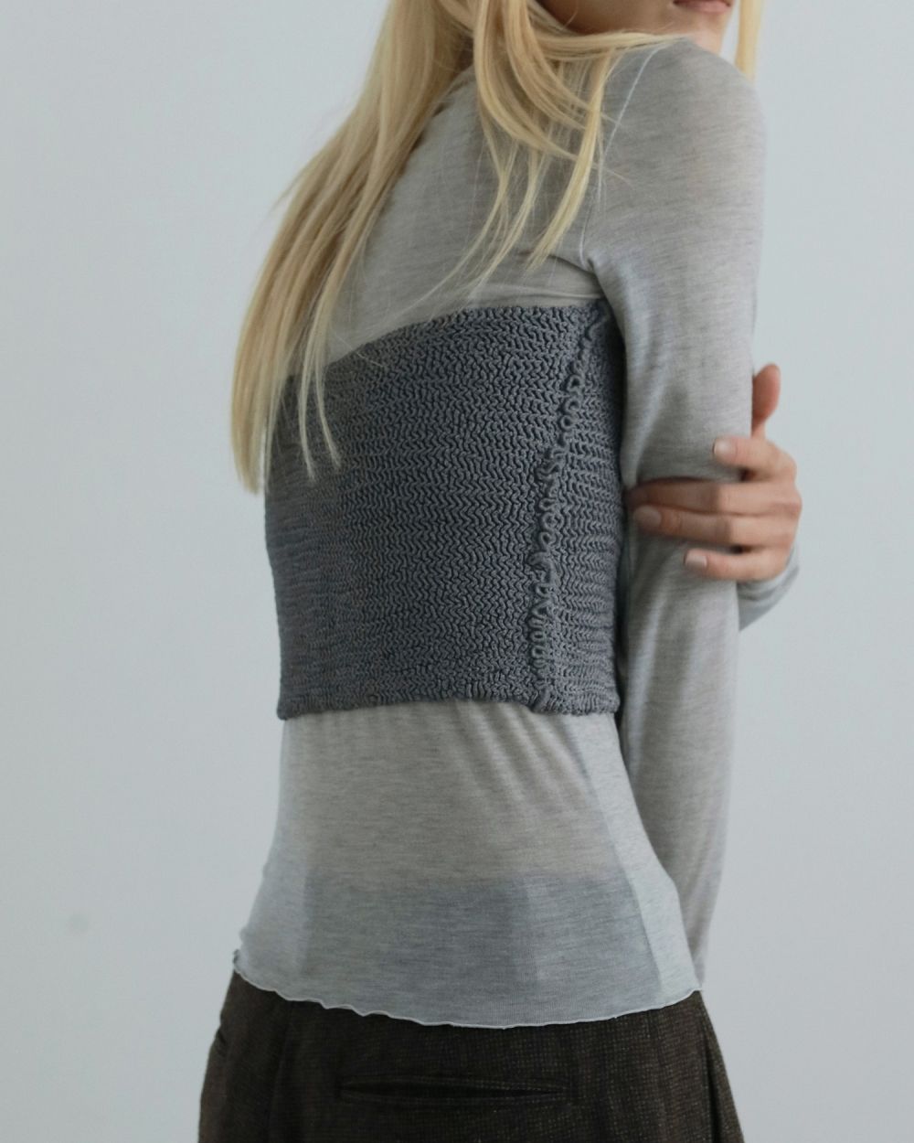 Bright Knit Baretop Bright Knit Baretop,ブライトニットベアトップ,62520537,ニットブラトップ,ベアトップ,レイヤード,ànuke,アンヌーク,lifes,ライフズ,25aw