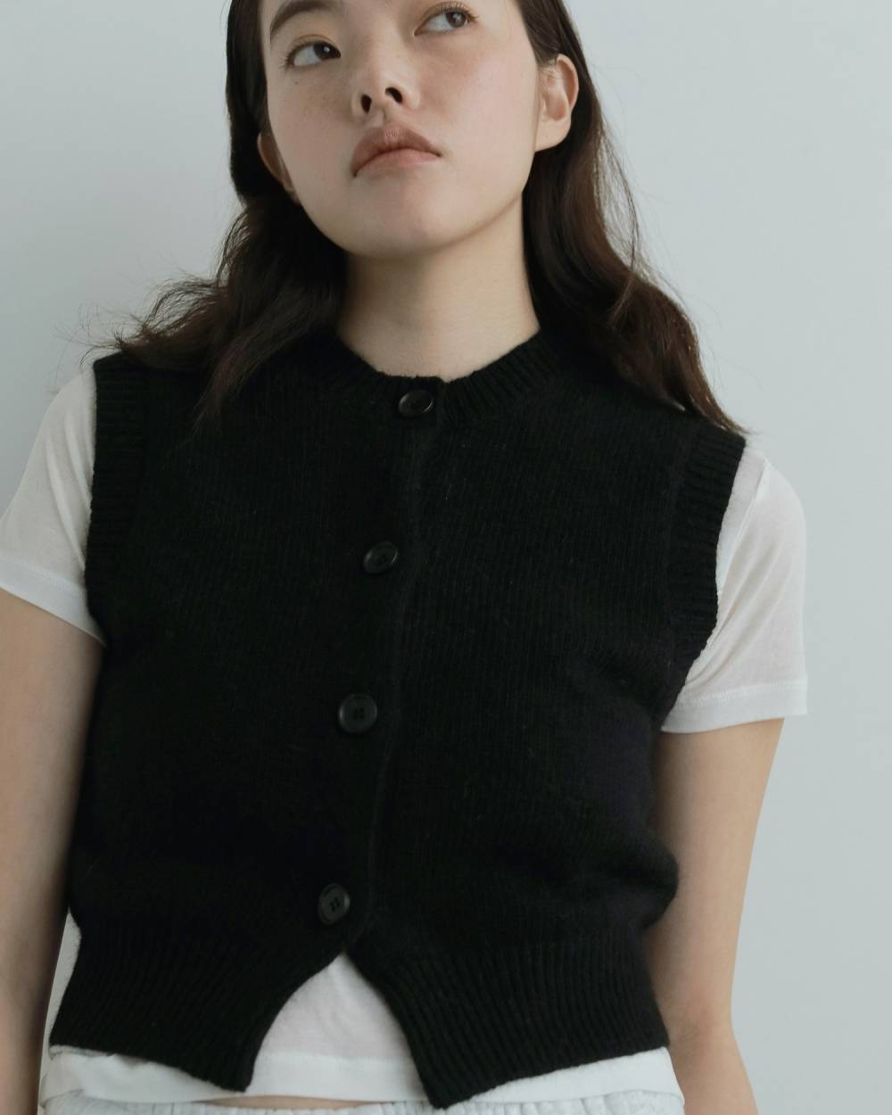 Crewneck Botton Vest Crewneck Botton Vest,クルーネック ボタン ベスト,62520538,ニットベスト,ベスト,ニット,トップス,ànuke,アンヌーク,lifes,ライフズ,25aw