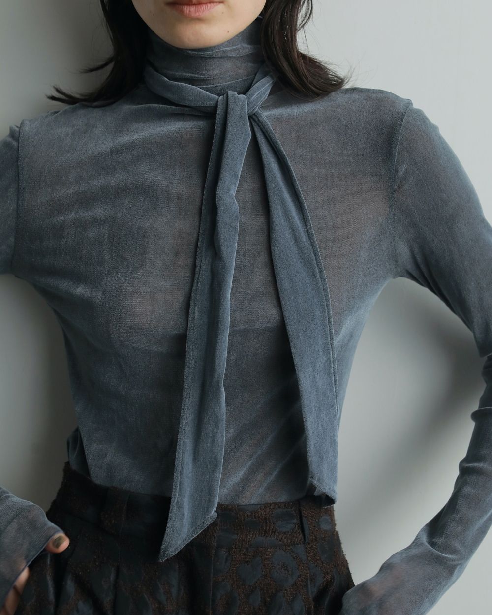 Velour Tie Tops Velour Tie Tops,ベロアタイトップス,62520601,トップス,ベロアトップス,タートル,ànuke,アンヌーク,lifes,ライフズ,25aw