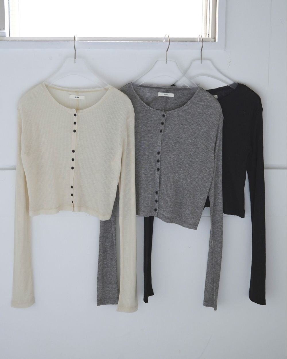<6(ROKU)>SHEER COLOR RIB CARDIGAN/カーディガン 6（ロク）の「＜6(ROKU)＞SHEER COLOR RIB CARDIGAN