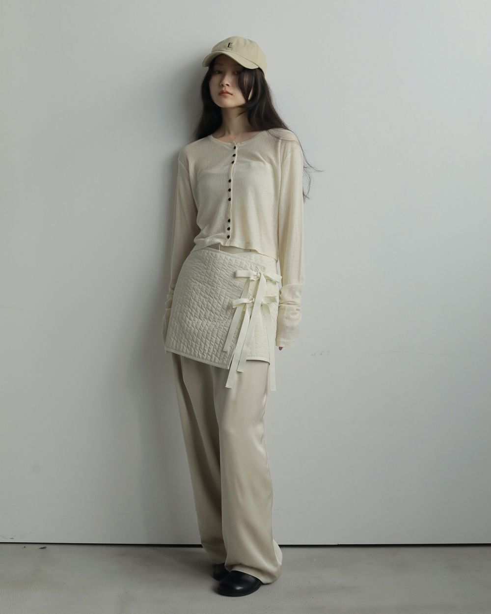 <6(ROKU)>SHEER COLOR RIB CARDIGAN/カーディガン 6（ロク）の「＜6(ROKU)＞SHEER COLOR RIB CARDIGAN