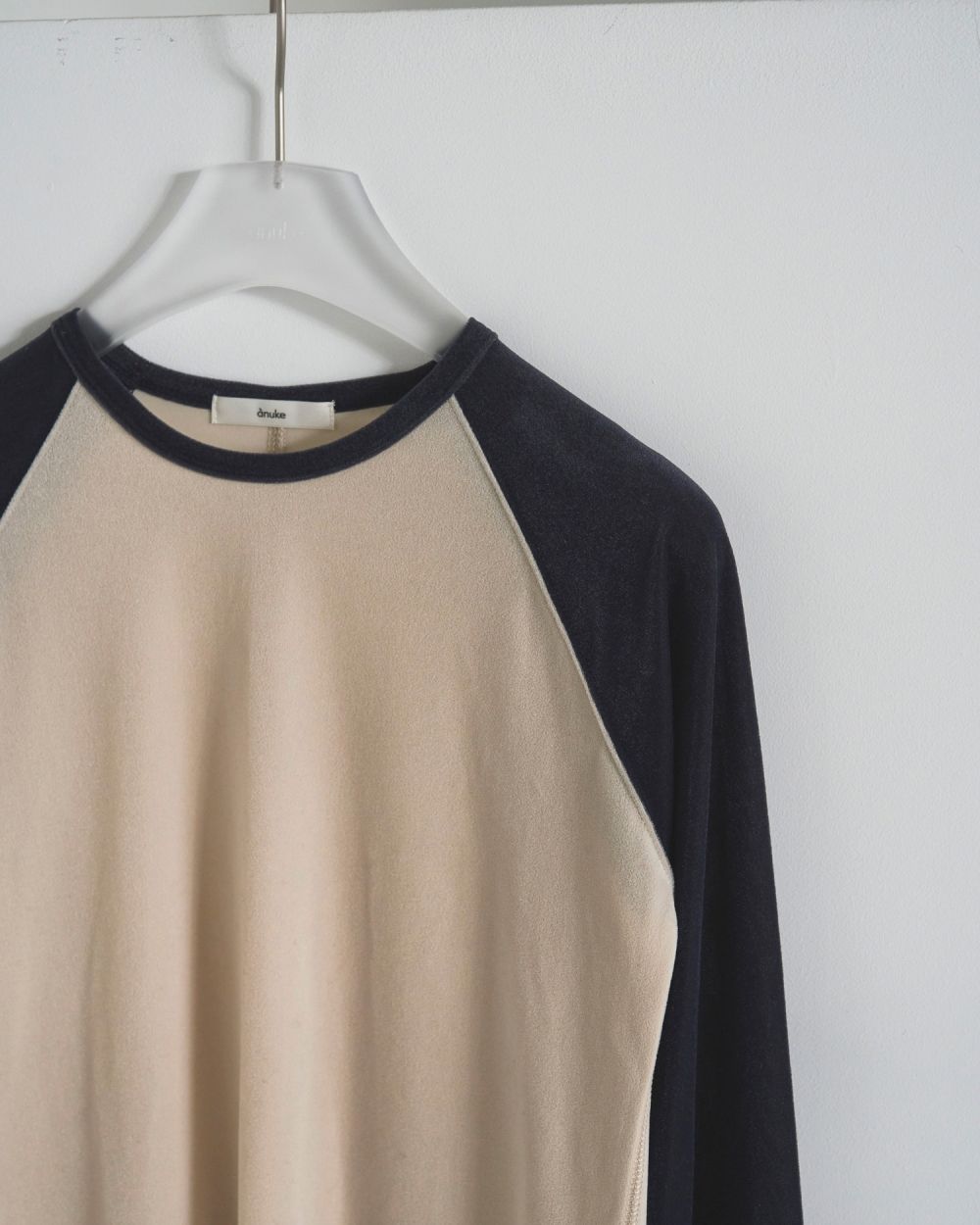 Sheervelour Baseball T-shirts Sheervelour Baseball T-shirts,シアーベロア ベースボール Tシャツ,62520605,ベロア素材,長袖,トップス,ロンT,Tシャツ,ànuke,アンヌーク,lifes,ライフズ,25aw