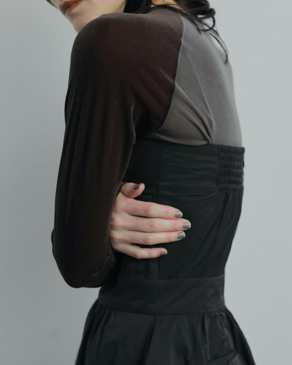 Sheervelour Baseball T-shirts Sheervelour Baseball T-shirts,シアーベロア ベースボール Tシャツ,62520605,ベロア素材,長袖,トップス,ロンT,Tシャツ,ànuke,アンヌーク,lifes,ライフズ,25aw