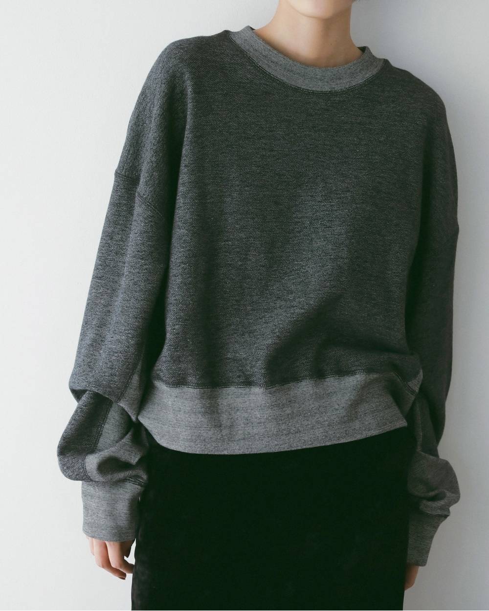 Bicolor Wide Sweat Bicolor Wide Sweat,バイカラー ワイド スウェット,62520607,トップス,カットソートップス,スウェット,ショート丈,ànuke,アンヌーク,lifes,ライフズ,25aw