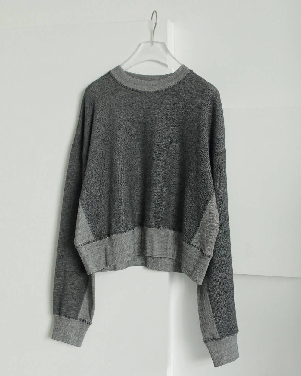 Bicolor Wide Sweat Bicolor Wide Sweat,バイカラー ワイド スウェット,62520607,トップス,カットソートップス,スウェット,ショート丈,ànuke,アンヌーク,lifes,ライフズ,25aw