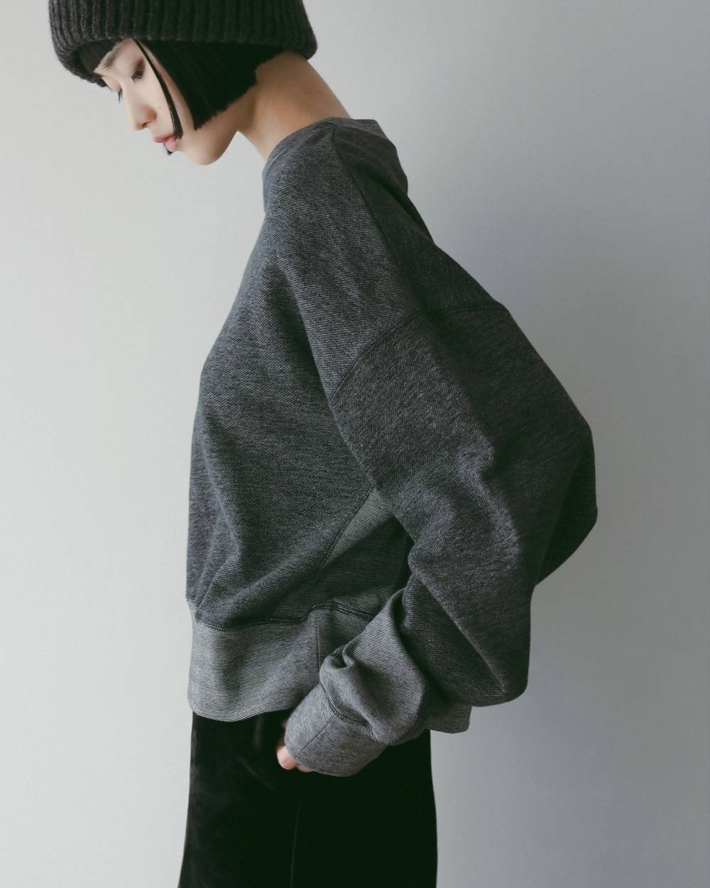 Bicolor Wide Sweat Bicolor Wide Sweat,バイカラー ワイド スウェット,62520607,トップス,カットソートップス,スウェット,ショート丈,ànuke,アンヌーク,lifes,ライフズ,25aw