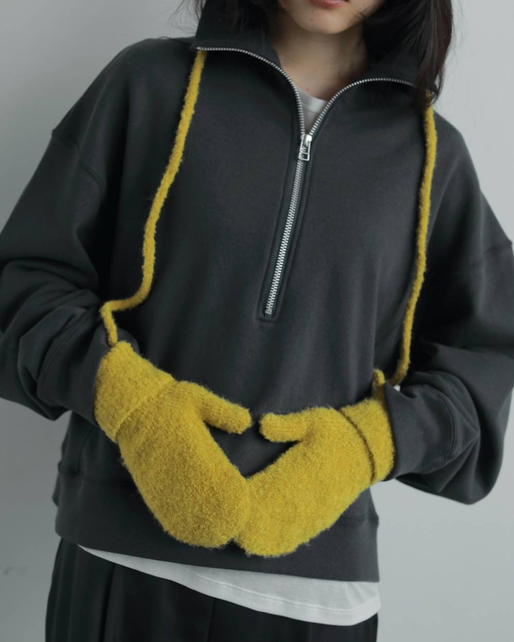 Half Zip Tops Half Zip Tops,ハーフ ジップ トップス,62520613,トップス,裏毛素材,ショート丈,ànuke,アンヌーク,lifes,ライフズ,25aw