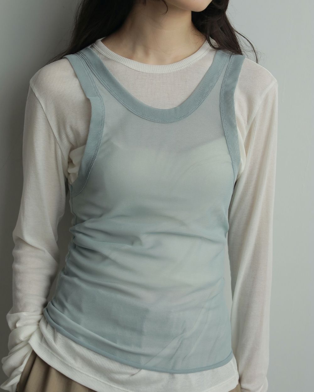 トップス Tulle Tank Top anuke ànuke online store（アンヌーク） / Tulle Tank TopTulle Tank