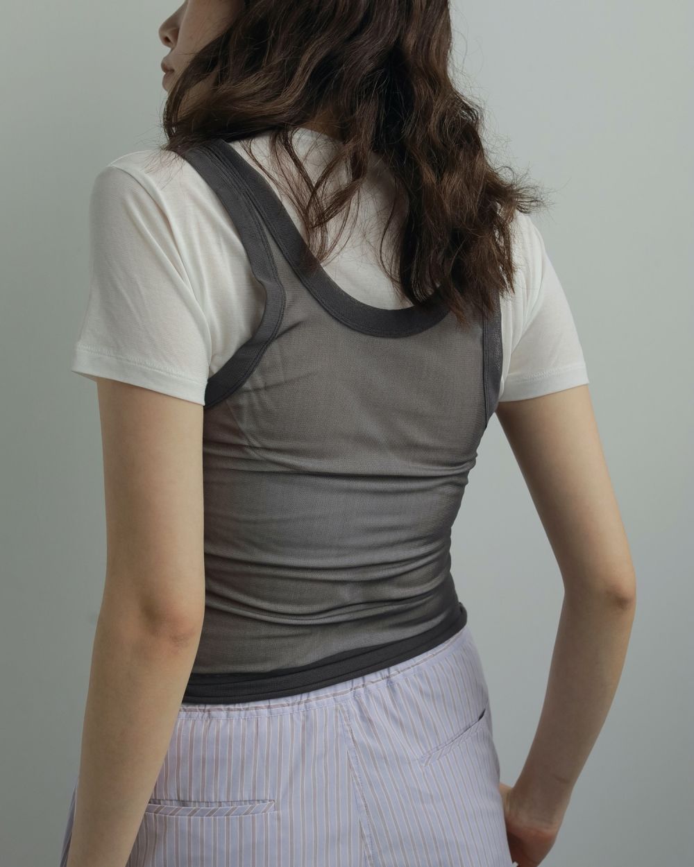 025091 TAAKK TULLE TANK TOP タンクトップ 2 TULLE TANK TOP – TAAKK