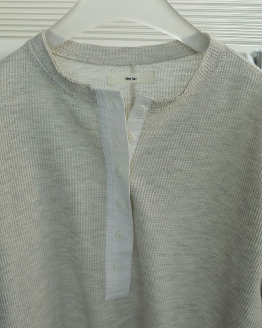 ànuke online store（アンヌーク） / Waffle Henley TopsWaffle