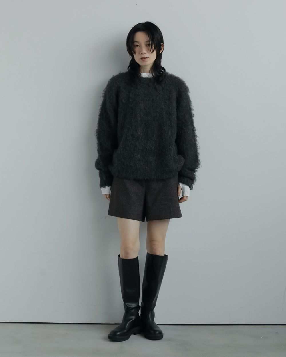 anuke アンヌーク Waffle Henley Tops チャコールグレー ànuke online store（アンヌーク） / Waffle Henley TopsWaffle