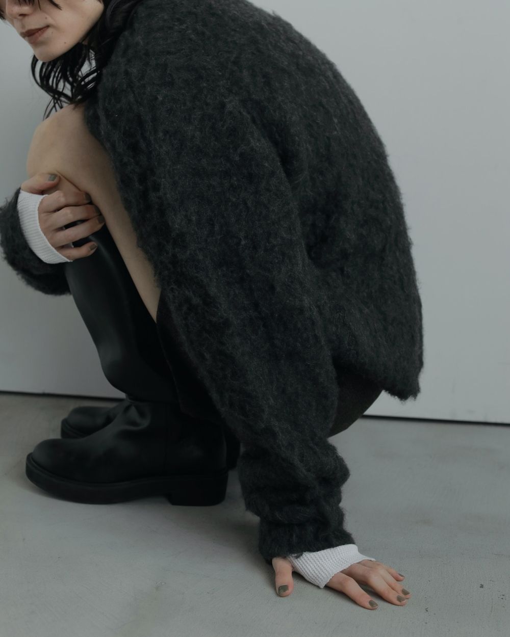 anuke アンヌーク Waffle Henley Tops チャコールグレー ànuke online store（アンヌーク） / Waffle Henley TopsWaffle