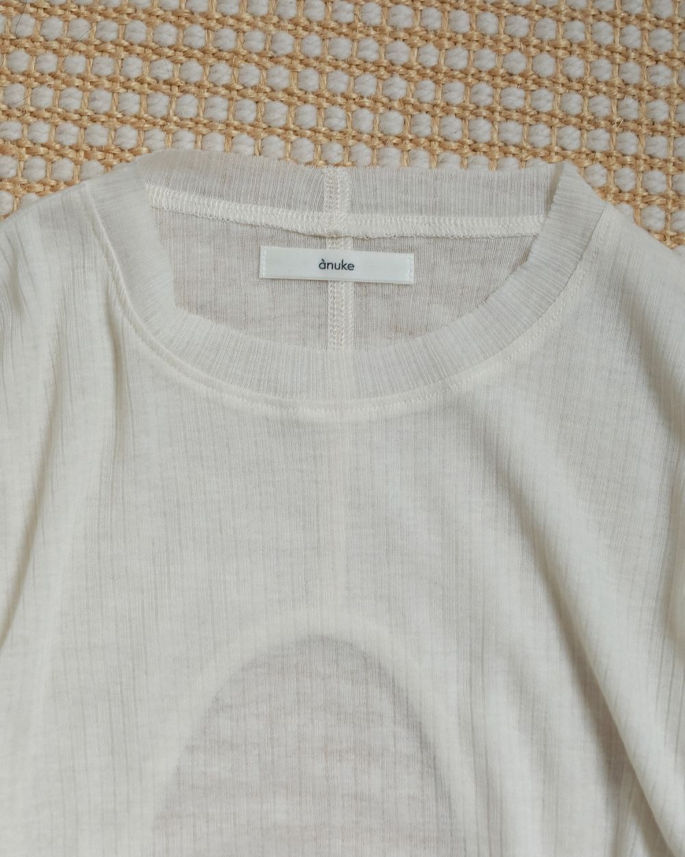 Sheerrib Backopen T-shirts Sheerrib Backopen T-shirts,シアーリブ バックオープン Tシャツ,62520631,トップス,Tシャツ,透け感,シアー,ànuke,アンヌーク,lifes,ライフズ,25aw