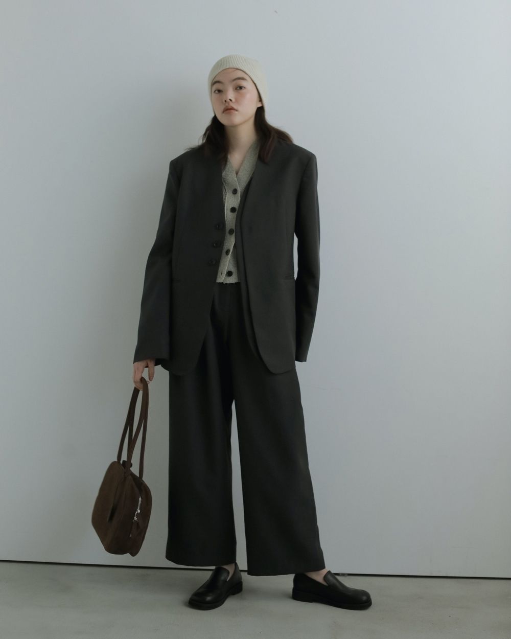 Heather Stretch Pants Heather Stretch Pants,ヘザーストレッチパンツ,62520706,ボトム,パンツ,ストレッチパンツ,ワイドパンツ,ànuke,アンヌーク,lifes,ライフズ,25aw