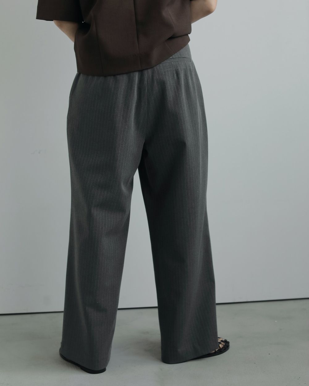 Heather Stretch Pants Heather Stretch Pants,ヘザーストレッチパンツ,62520706,ボトム,パンツ,ストレッチパンツ,ワイドパンツ,ànuke,アンヌーク,lifes,ライフズ,25aw