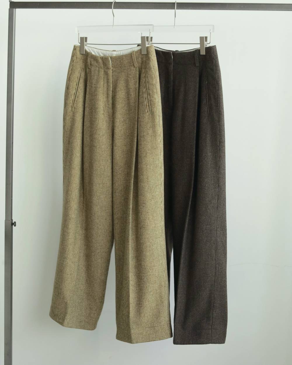 Check Tuck Pants Check Tuck Pants,チェック タックパンツ,62520707,ボトム,パンツ,タックパンツ,チェック,柄,ànuke,アンヌーク,lifes,ライフズ,25aw