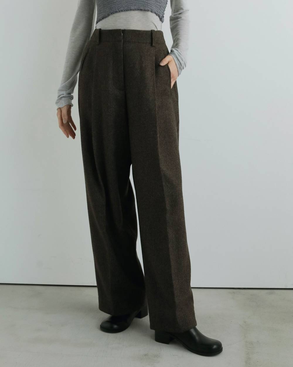 Check Tuck Pants Check Tuck Pants,チェック タックパンツ,62520707,ボトム,パンツ,タックパンツ,チェック,柄,ànuke,アンヌーク,lifes,ライフズ,25aw