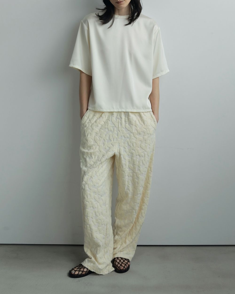 Jacquard Rough Pants Jacquard Rough Pants,ジャガード ラフ パンツ,62520708,ボトム,パンツ,ラフパンツ,ànuke,アンヌーク,lifes,ライフズ,25aw