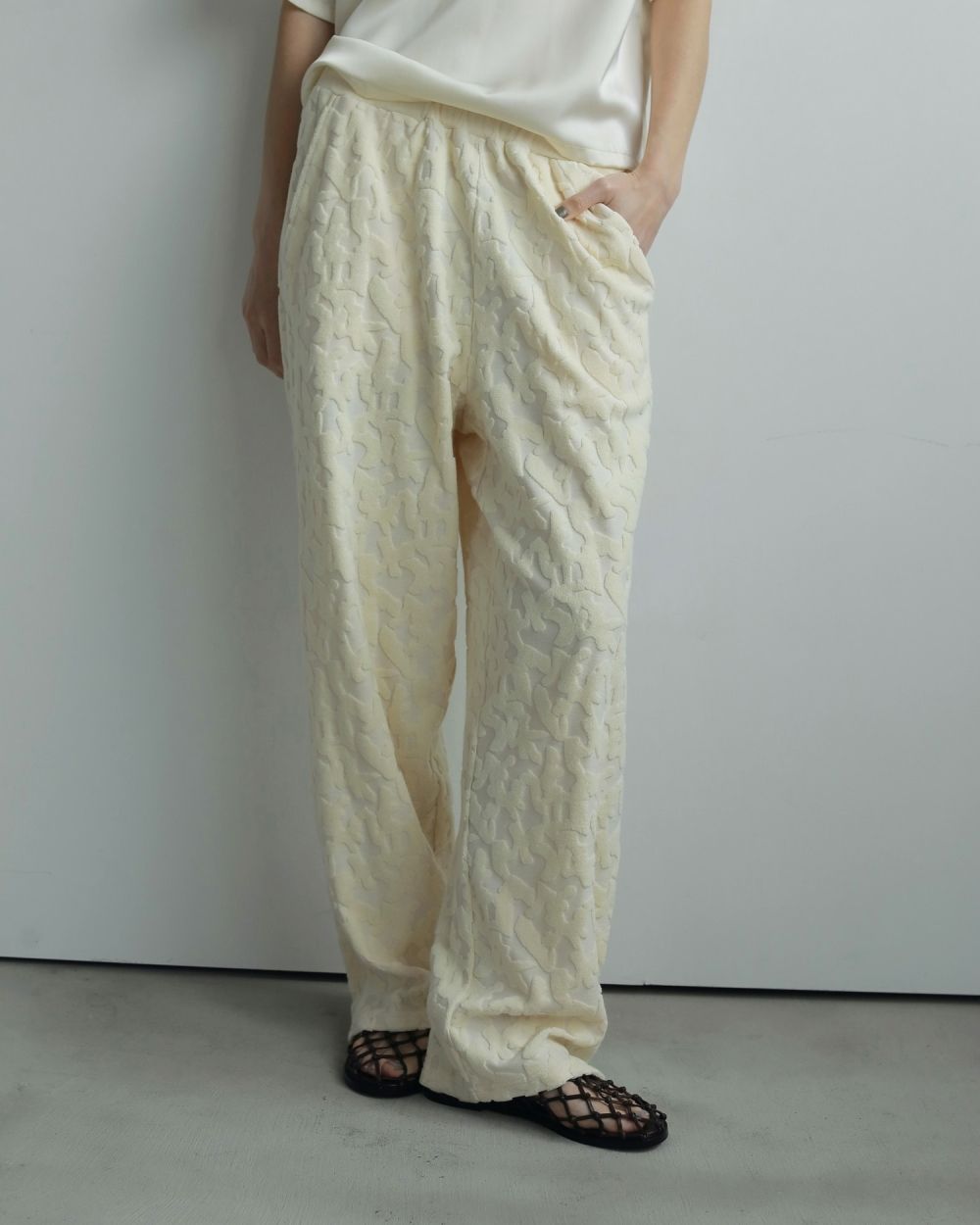 Jacquard Rough Pants Jacquard Rough Pants,ジャガード ラフ パンツ,62520708,ボトム,パンツ,ラフパンツ,ànuke,アンヌーク,lifes,ライフズ,25aw