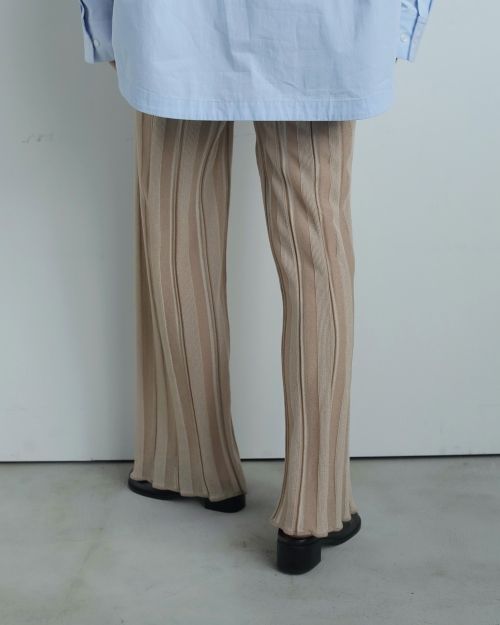 るんぴん ànuke online store（アンヌーク） / Stripe Knit PantsStripe