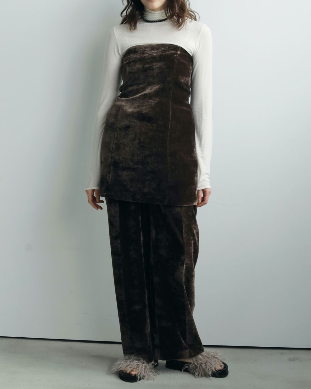 Velvet Wide Pants Velvet Wide Pants,ベルベット ワイド パンツ,62520712,パンツ,PT,ワイドパンツ,ベロア,ànuke,アンヌーク,lifes,ライフズ,25aw