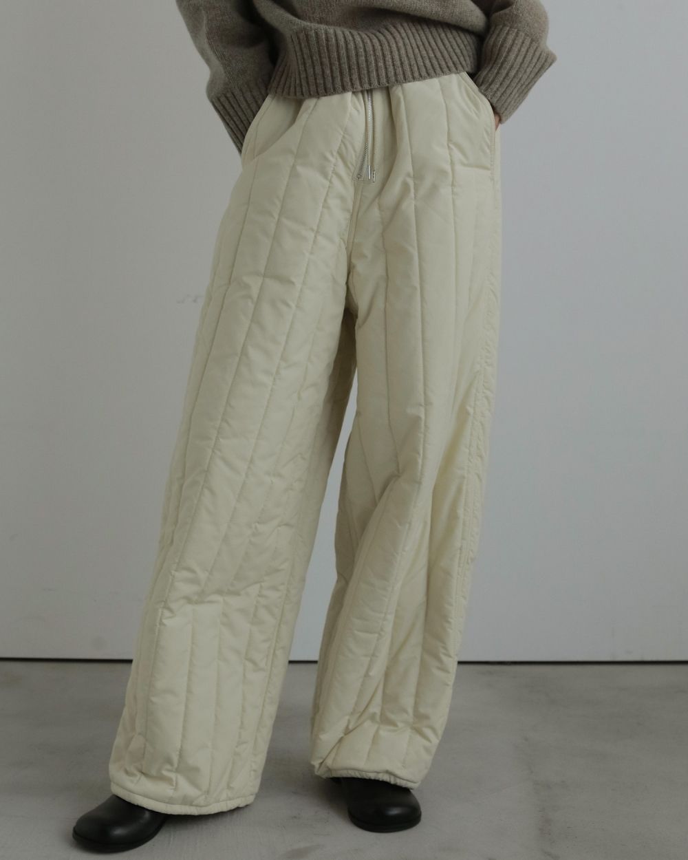 Padding Loose Pants Padding Loose Pants,パディングルーズパンツ,62520723,ボトム,パンツ,ワイドパンツ,中綿,キルティング,ànuke,アンヌーク,lifes,ライフズ,25aw