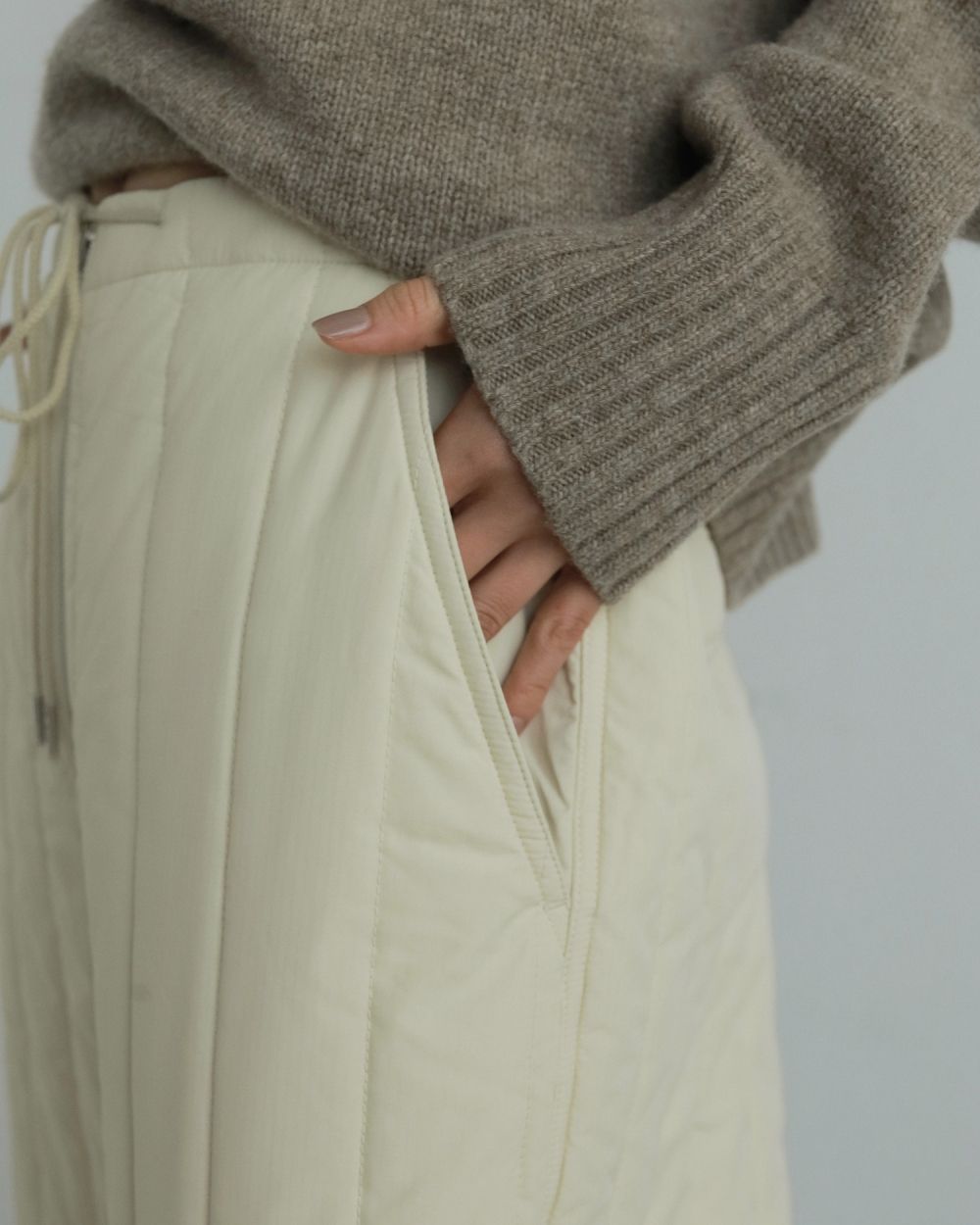 Padding Loose Pants Padding Loose Pants,パディングルーズパンツ,62520723,ボトム,パンツ,ワイドパンツ,中綿,キルティング,ànuke,アンヌーク,lifes,ライフズ,25aw