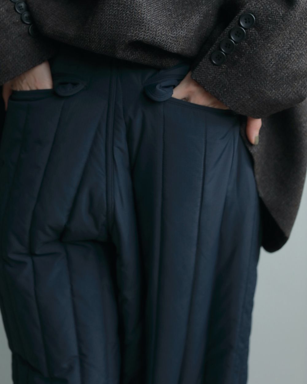 Padding Loose Pants Padding Loose Pants,パディングルーズパンツ,62520723,ボトム,パンツ,ワイドパンツ,中綿,キルティング,ànuke,アンヌーク,lifes,ライフズ,25aw