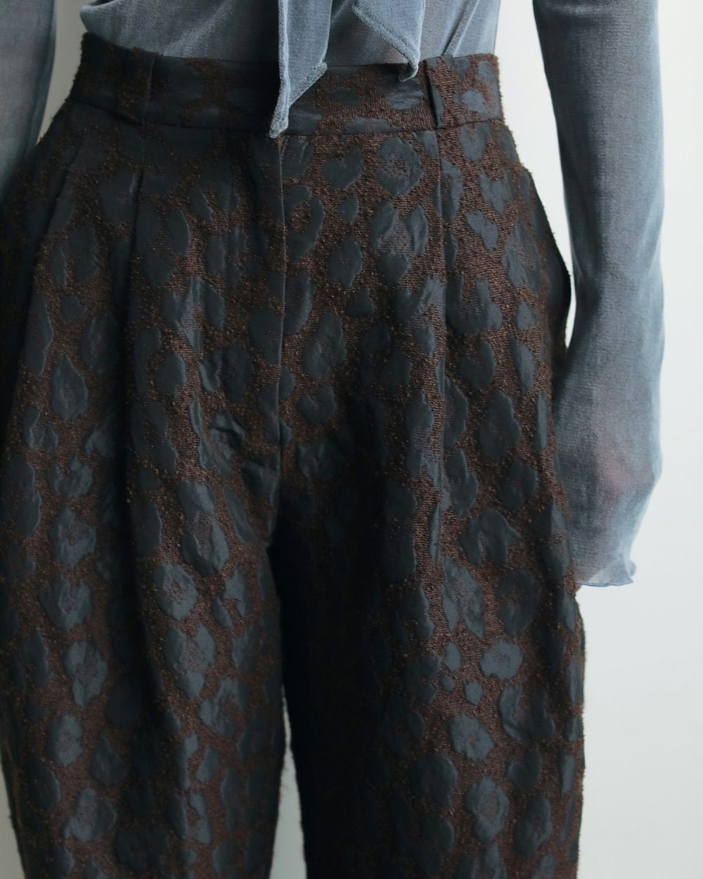 Leopard Jacquard Pants Leopard Jacquard Pants,レオパードジャガードパンツ,62520729,パンツ,ボトム,レオパード柄,ànuke,アンヌーク,lifes,ライフズ,25aw