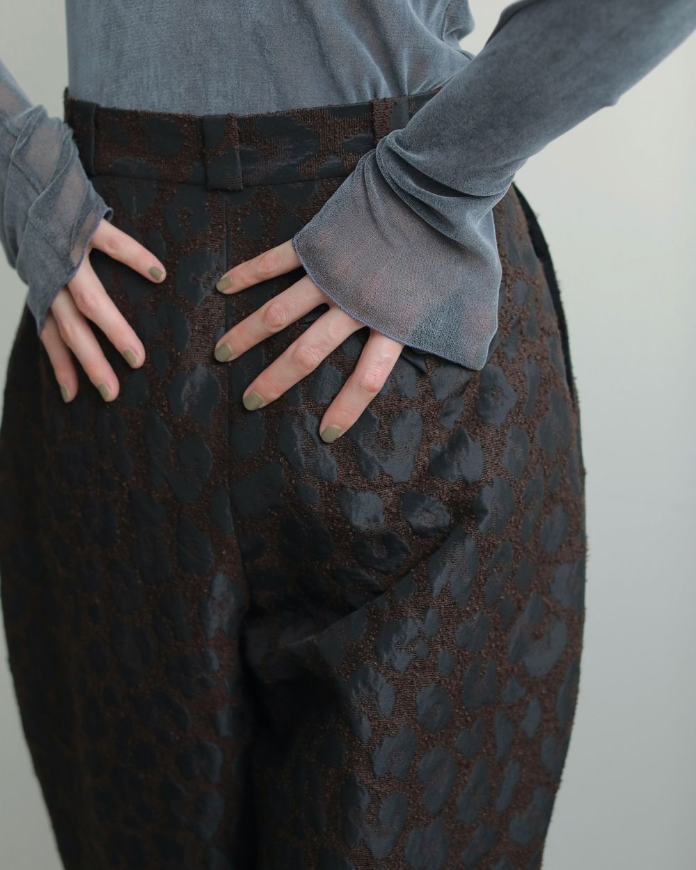 Leopard Jacquard Pants Leopard Jacquard Pants,レオパードジャガードパンツ,62520729,パンツ,ボトム,レオパード柄,ànuke,アンヌーク,lifes,ライフズ,25aw