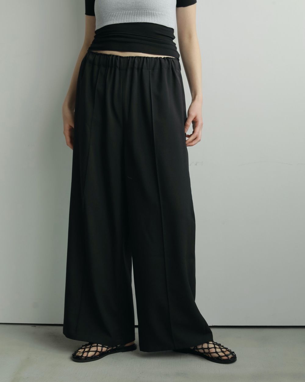 anuke アンヌーク【Reha.】マタニティ ワイドパンツ 黒 ànuke online store（アンヌーク） / 【Reha.】Tuck Wide
