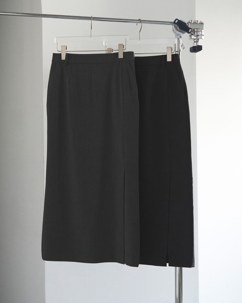 Heather Stretch Middleskirt Heather Stretch Middleskirt,ヘザーストレッチミドルスカート,62520801,ボトム,ミドル丈,スカート,ànuke,アンヌーク,lifes,ライフズ,25aw