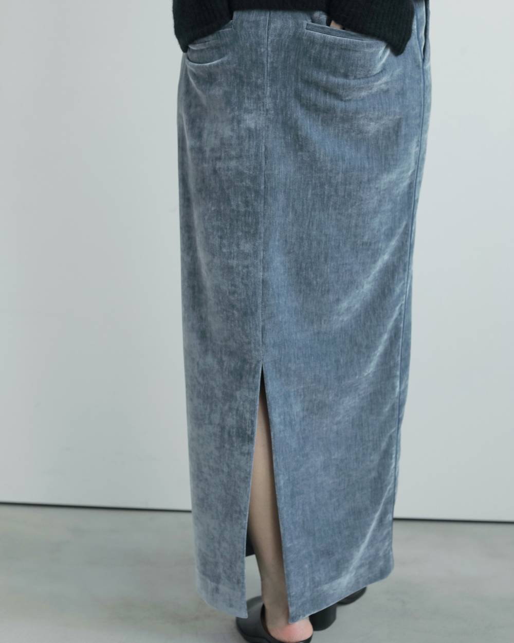 Velvet Straight Skirt Velvet Straight Skirt,ベルベット ストレート スカート,62520803,ボトム,スカート,ベルベット素材,ànuke,アンヌーク,lifes,ライフズ,25aw