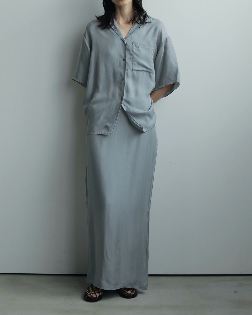 Mellow Maxi Skirt Mellow Maxi Skirt,メロウマキシスカート,62520804,ボトム,スカート,SK,,ànuke,アンヌーク,lifes,ライフズ,25aw