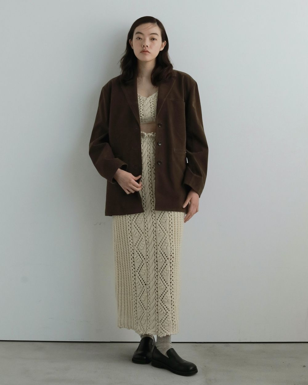 Cable Knit Skirt Cable Knit Skirt,ケーブルニットスカート,62520805,スカート,ニットスカート,ボトム,ànuke,アンヌーク,lifes,ライフズ,25aw