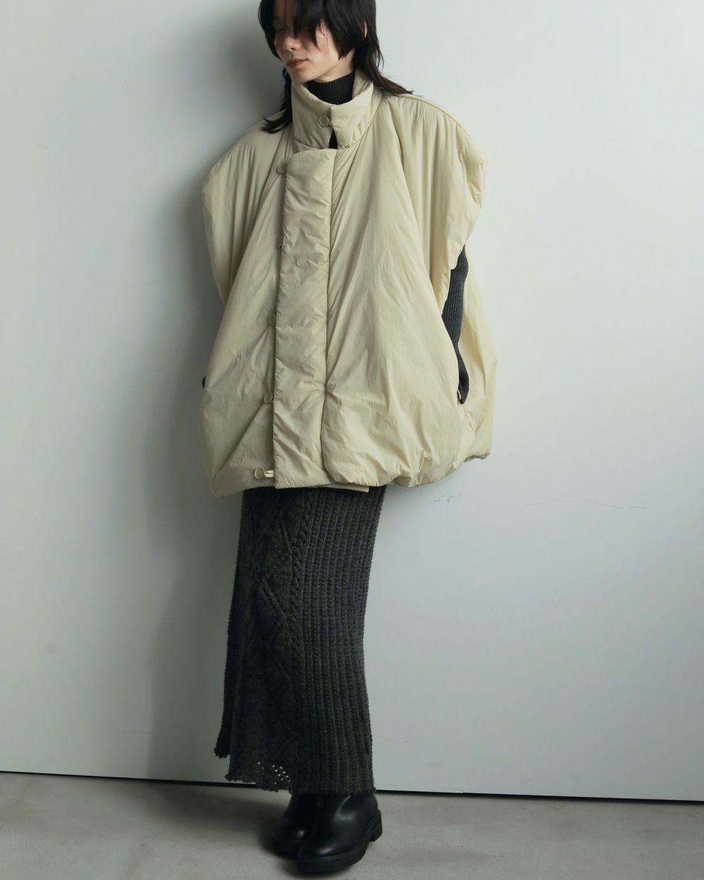 Cable Knit Skirt Cable Knit Skirt,ケーブルニットスカート,62520805,スカート,ニットスカート,ボトム,ànuke,アンヌーク,lifes,ライフズ,25aw