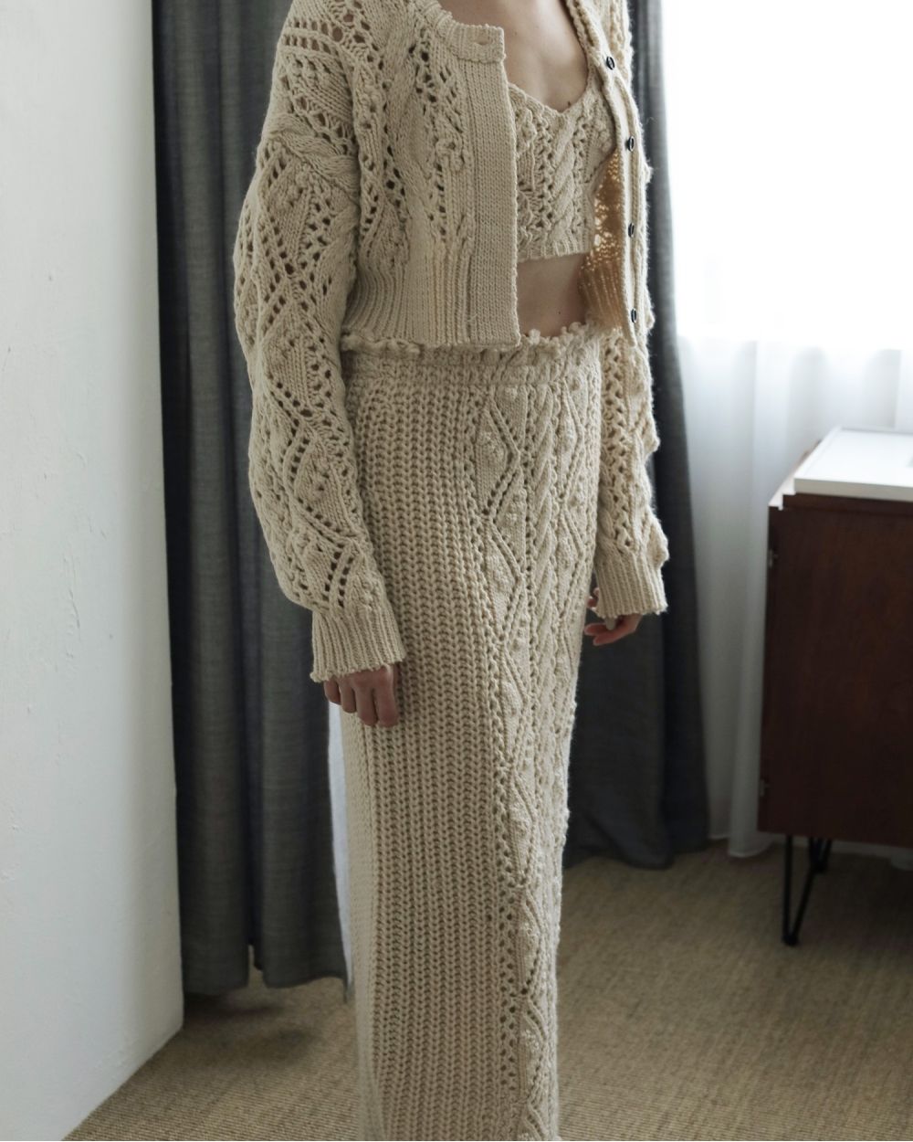 Cable Knit Skirt Cable Knit Skirt,ケーブルニットスカート,62520805,スカート,ニットスカート,ボトム,ànuke,アンヌーク,lifes,ライフズ,25aw