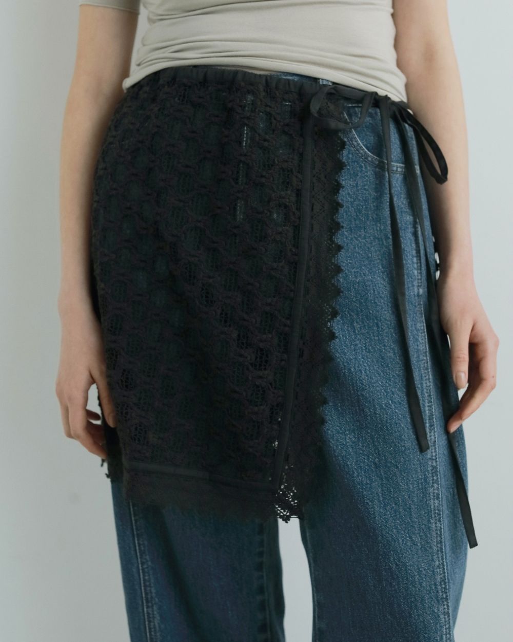 INSCRIRE Sheep Transfrom Skirt ラップスカート INSCRIRE Sheep Transfrom Skirt ラップスカート ラップスカート