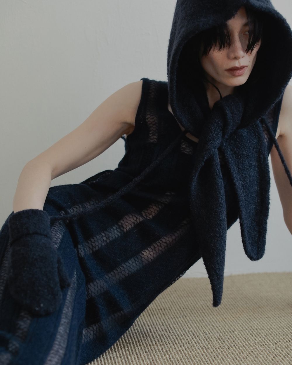 Boucle Knit Hoodie Boucle Knit Hoodie,ブークレニットフーディー,62521001,ニット,フード,小物,グッズ,ànuke,アンヌーク,lifes,ライフズ,25aw