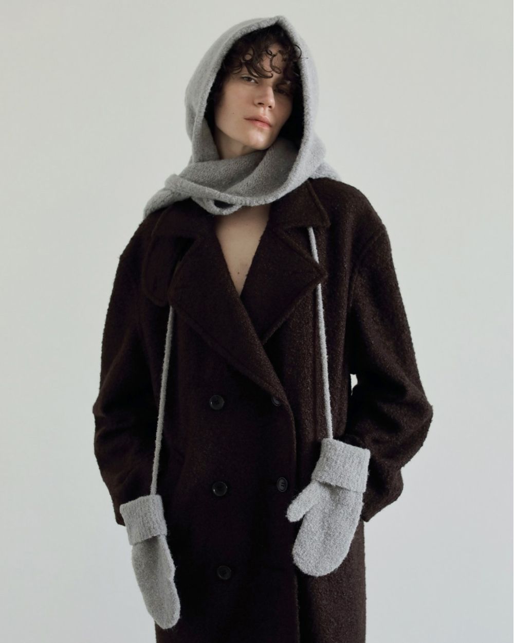 Boucle Knit Hoodie Boucle Knit Hoodie,ブークレニットフーディー,62521001,ニット,フード,小物,グッズ,ànuke,アンヌーク,lifes,ライフズ,25aw