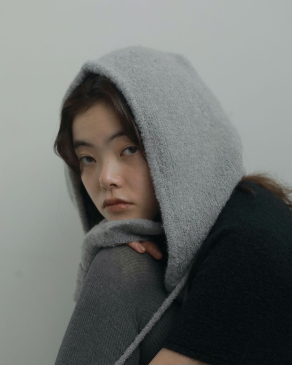 Boucle Knit Hoodie Boucle Knit Hoodie,ブークレニットフーディー,62521001,ニット,フード,小物,グッズ,ànuke,アンヌーク,lifes,ライフズ,25aw