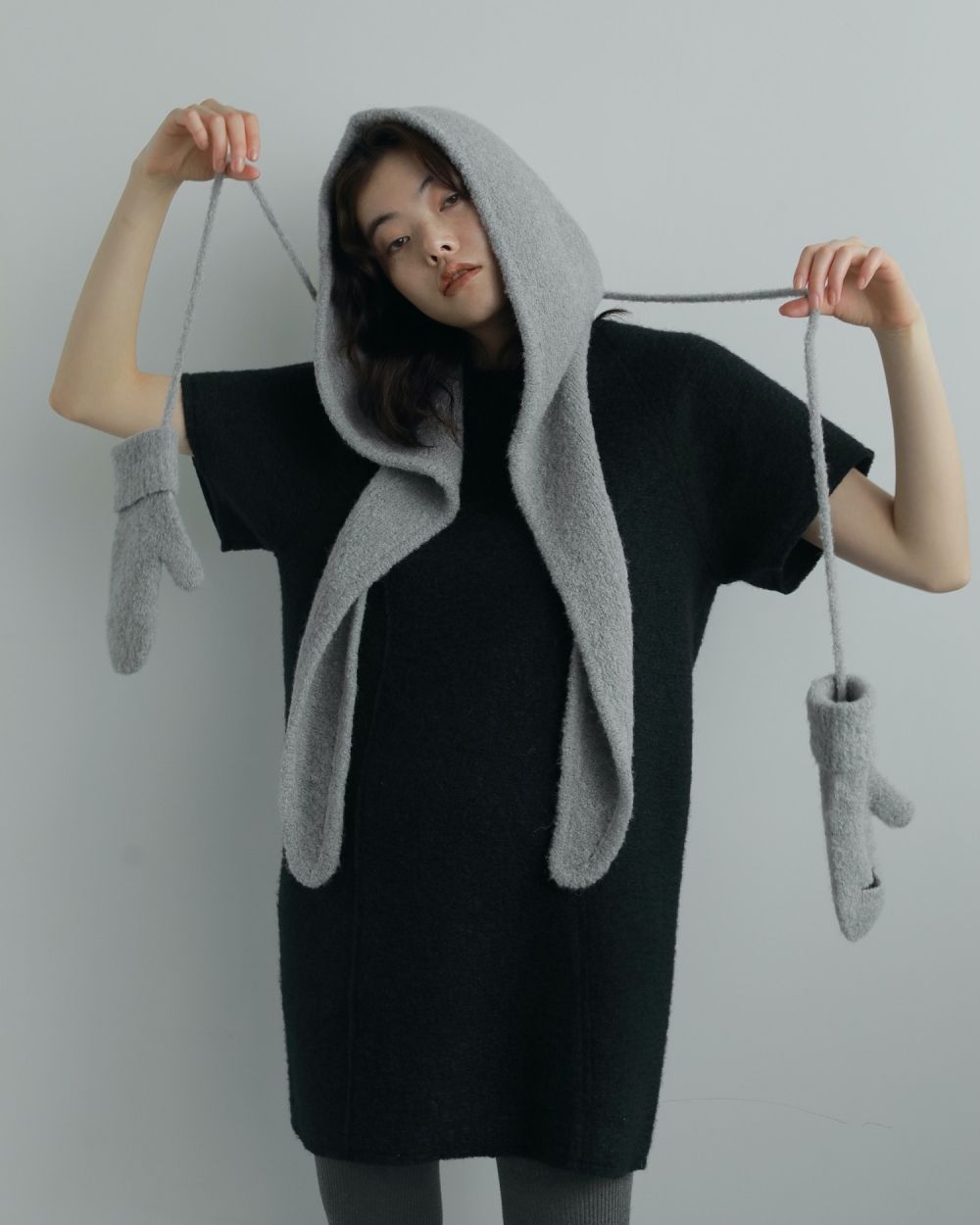 Boucle Knit Hoodie Boucle Knit Hoodie,ブークレニットフーディー,62521001,ニット,フード,小物,グッズ,ànuke,アンヌーク,lifes,ライフズ,25aw