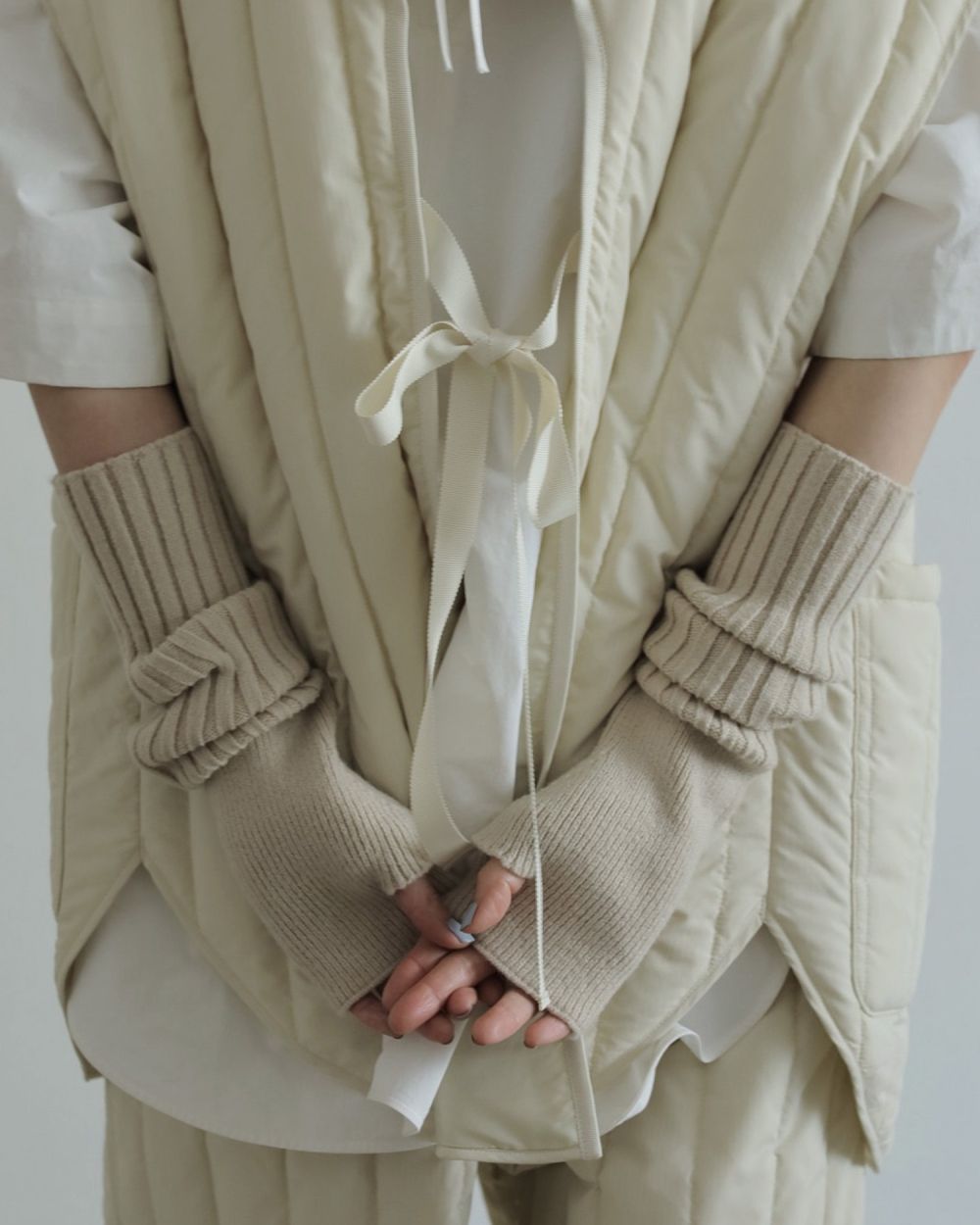 Rib Knit Armwarmers Rib Knit Armwarmers,リブニットアームウォーマー,62521002,グッズ,小物,手袋,アームウォーマー,ニット,ànuke,アンヌーク,lifes,ライフズ,25aw